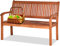 GIANTEX Gartenbank Holz, Holzbank Outdoor Sitzbank Garten 2 Sitzer, Terrassenbank Balkonbank Massiv Akazienholz 360 kg belastbar, Parkbank wetterfest für Terrasse Balkon 126x63x91 cm, Naturholzfarbe