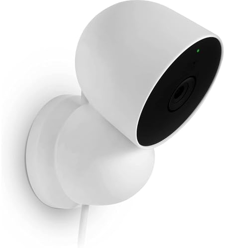 Wasserstein Magnetic Wall Mount Compatible with Google Nest Cam (Indoor, Wired) - More Mounting Options for Your Nest Cam (White)