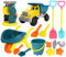Sandspielzeug Set, Kinder Strand Sandspielzeug Set, Sandkasten Spielzeug, Sandspielzeug mit Strand, Spielplatz mit Eimer, Schaufel, Sandförmchen, Strand Outdoor Spiele für Jungen Mädchen, 15 Stück