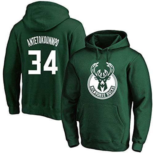 Sweat À Capuche NBA Bucks Noir - Vêtements de Sport Basketball Pour Hommes - Manches Longues - Extérieur, M