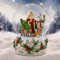 San Francisco Music Box Company Schneekugel mit Weihnachtsmann mit Rentier, 120 mm