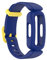 Uhrenarmband für Fitbit Ace 3 Kids, weiches Silikon-Ersatzarmband, Wasserdichtes Armband Zubehör (dunkelblau+gelber Knopf)
