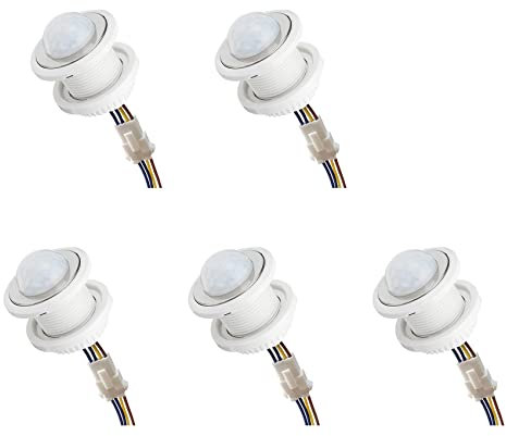 Sufe Dawafit 5X Mini Capteur de Mouvement Interrupteur de Lumière 110-220V Capteur PIR Détection Intelligente Temporisation Réglable Détecteur D'Induction Infrarouge