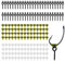 LdawyDE 170 Pezzi Viti Esche da Pesca Set Carpfishing Accessori, 50 Pesca Gancio Vite Screw Bait e 120 Pezzi Fermi Gancio Hook Bait Stoppers per Carpfishing Pesca alla Carpa
