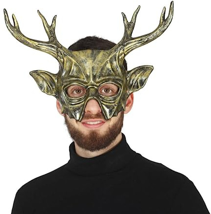 MIMIKRY Wendigo Teufelsmaske mit Hirschgeweih Gold Mythologie Teufel Dämon Geist