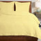 Pizuna Coton peigné Ensemble de Housse de Couette 200x200 cm 2 Personnes Jaune Doux, 100% Coton Longue Tige 400 Fils Armure Satin, Housse de Couette de Luxe avec Fermeture à Boutons Jaune Doux