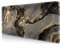 IMAYONDIA Glitzernde Marmor-Schreibtischunterlage (89,9 x 39,9 cm), erweiterte große Gaming-Mauspad, lange Schreibtischunterlage mit genähtem Rand, Schwarz und Gold