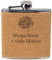Flachmann Kork mit Gravur, Name + Motiv, Edelstahl mit Korkmantel, Schnapsgeschenk für Männer und Frauen, Geschenkidee Wanderer, Bergsteiger, Füllmenge 170 ml, personalisiertes Geschenk