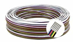 Amefil 6Pin 6Wire Cord 20M 22AWG Elektrisches Hookup 22 Gauge 65.6FT6Farbe 6 Draht verworren verzinntes Kupferkabel für WS2812B WS2811 RGB 3528 5050 LED-Beleuchtung