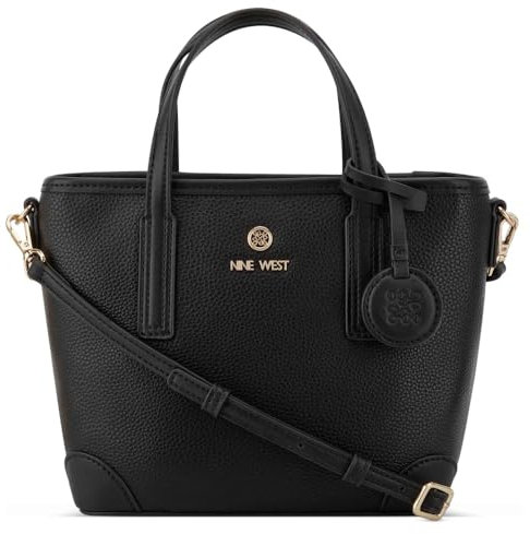 Nine West Damen Tragetasche Delaine kleine Tasche, Schwarz