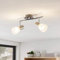 DINGLILIGHTING LED Deckenstrahler 2 Flammig, Modern Strahler Deckenleuchte, Deckenleuchte Wohnzimmer Warmweiß, Glas Lampenschirm 3000K, 2*5W für Schlafzimmer Büro Flur Esszimmer (E14 Glühbirne inkl)