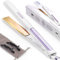 Faszin Hair Straighteners, Ionic Titanium Plate for Smooth Shiny Results, 20S Fast Heat Up Flat Iron, Clear LCD Display (White)