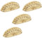 SYZOW Poignée de Coquille,4 Pièces Poignée de Coquille Gold,Poignées de Tiroir Semi-Circulaires,Poignées de Tirage de Tiroir Gold,Boutons de Portes pour Placards (Gold)