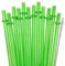 SUNDEE Reusable Plastic Straws, Glitter Straws Reusable Drinking Straw Thick BPA-Free Glitter Drinking Straw Accessories, Set of 12 Pcs Colorful Straw with Cleaning Brush - Green