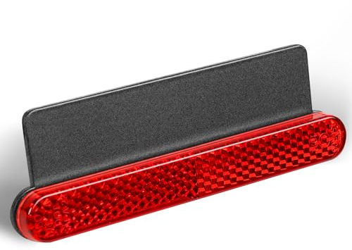 polarmotor Mini Reflektor Rückstrahler Motorrad Hinten Klein Rot Mit Edelstahlblech E-geprüft 101 * 13 * 6mm Katzenaugen E-Mark selbstklebend 2 Stück