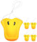 VICASKY 5 piezas decoración de nariz de pato para la cara de pato, juego de disfraz para disfraz de animal, pico de pato, disfraz de pato, accesorio para disfraz de pato, máscara de animal, disfraz de