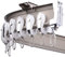 Robuste Gardinenstange aus Aluminium für Balkon, Outdoor, Terrasse, Pavillon, Wand-/Deckenmontage, komplettes Set im Lieferumfang enthalten (Deckenhalterungsgröße: 7 m)