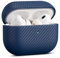 Haobobro [Karbonfaser Textur] Leder Hülle für AirPods Pro 2. Generation - Handgefertigt AirPods Pro 2 Ledercase - Stoßfest AirPods Pro 2 Leather Case - AirPods Pro 2 Schutzhülle Lederhülle - Blau