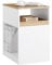 SoBuy Druckertisch mit Rollen Aktenschrank Druckertisch Druckerständer Rollcontainer Lagerschrank Schrank für Büro Weißnatur BHT ca. 40x65x50cm ASK08-WN