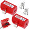 2 Stück Stromstecker Schutzbox, Waschmaschinen Schloss mit Schloß und Schlüssel, Stromstecker Schutzbox mit Schloss, Stecker Tresor, Waschmaschinen-Steckerschloss für Waschmaschine und Stromkabel