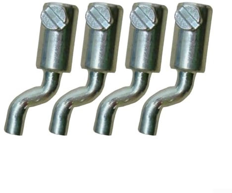 GLFLOW Lot de 4 embouts de câble en métal style Z pour tondeuse à gazon, pièces de rechange de câble de 2 mm compatibles avec divers équipements de jardin de tondeuses