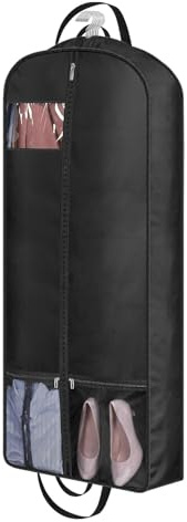 MISSLO Borsa per abiti da viaggio da 137,2 cm, a soffietto, da uomo, con 4 manici e tasche, protezione da appendere per cappotti, vestiti