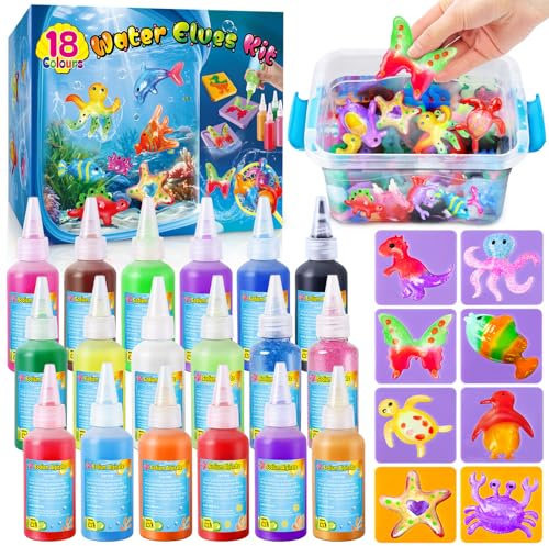 UNGLINGA Magic Water Elf Toy Kit for Kids - 18 Colors | DIY Fun Toys Craft Creative Birthday Gifts for Boys Girls Age 5 6 7 8 9 10 11 12