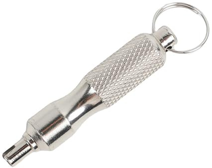 HuaaxtLang Tyre Valve Removal Tool,Stainless Steel Silver Valve Core Removal Tool for Bikes Motors and Cars