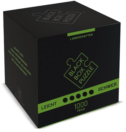 Black Box Puzzle 1000 Teile - Blackbox Puzzel mit Überraschungs-Motiv ohne Vorlage, schweres Puzzle Erwachsene anspruchsvoll, Puzzle-Box Landschaft (2025)