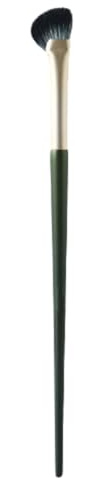 Pinceau de maquillage en forme d'éventail – Pinceaux de contour en demi-éventail, poils doux, pinceau anti-cernes incliné sous les yeux, maquillage pour les professionnels débutants