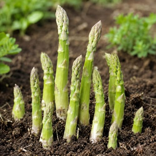 20 Semi Asparago Argentuil – Asparagi - Asparagus Argenteuil Officinalis – Varietà Pregiata Francese, Turioni Verdi Teneri e Saporiti – Semi da Orto per Coltivazione in Giardino, argentil