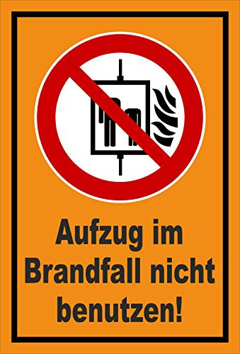 Melis-Folienwerkstatt Schild - Aufzug benutzen verboten - 30x20cm - 3mm Hartschaum – S00355-041-E 20 VAR