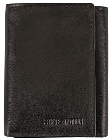 Steve Madden Herren RFID-Brieftasche, dreifach faltbar, mit Ausweisfenster Geldbörse, Braun, Einheitsgröße