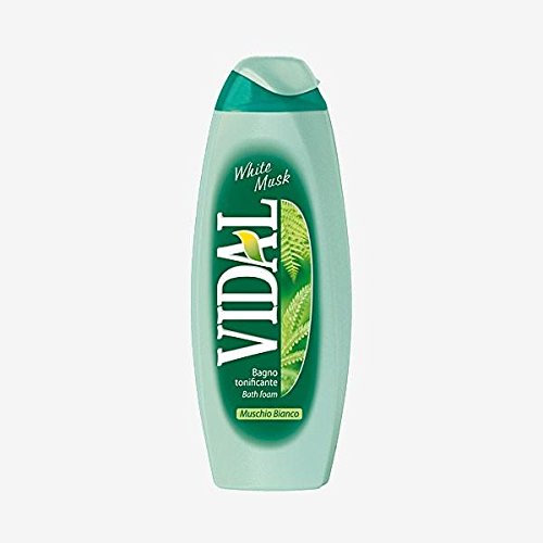 6 x Vidal White Musk Gels Douches tonifiant Musc Blanc 500 ml