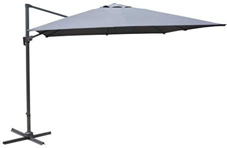 Parasol déporté inclinable NH - 300 x 400 cm - Toile grise