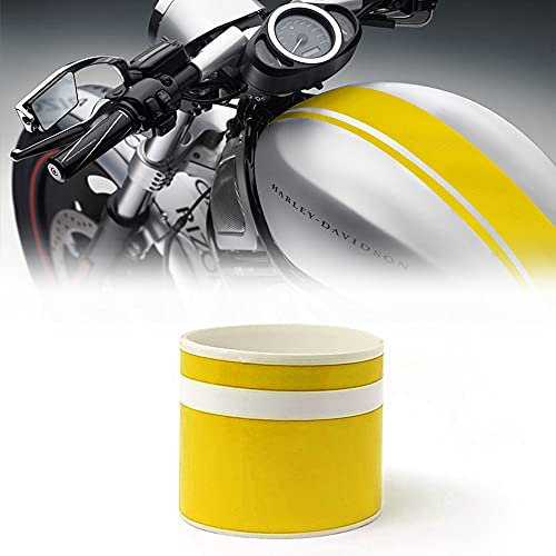 Strisce Adesive Moto Bike Racing Stripe 2 Fili, Giallo, 8 cm x 2 m