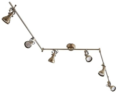 Lindby Deckenlampe Perseas (Retro, Vintage Antik) in Bronze aus Metall (6 flammig GU10) - Deckenleuchte Lampe Wohnzimmerleuchte