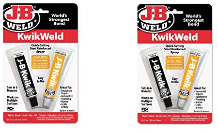 J-B Weld 8276 KwikWeld Quick Setting Steel Reinforced Epoxy, 2 Oz