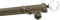 Sento 25/16mm Metall Gardinenstange Vorhangstange 2-läufig Messing Antik Classic 180 cm (2 Stangen 180cm) Carla