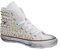 Scarpe Personalizzate Borchiate Sneakers (Artigianali) con Total Borchie Tronco Cono Oro Effetto Invecchiato