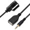AMI MMI MDI Aux Adapterkabel kompatibel für Mercedes Benz, 2 in 1 Music Interface auf 3,5 mm Klinke für MB S SL CLS CL C GLK SLK E ML R mit Comand APS NTG 2.5 3 4.5