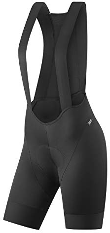 Gonso SQlab GO Bib W, Kurze Damen Träger-Radhose, Tights mit ergonomischem SQlab Sitzpolster, Innovative Schnittführung ohne Seitennaht, Enganliegende Passform, Schwarz, Gr. 36