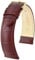 HIRSCH Uhren-Armband Duke L - Uhr-Band aus italienischem Kalbs-Leder mit Alligator-Prägung - Burgunder - 18 mm