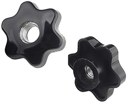 ANSIEDIO 3 Stück M12 x 58 mm Innengewinde Durch Loch Star Kopf Schraube Sterngriffmutte