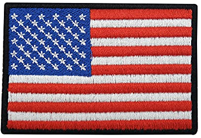 Finally Home Klett Patch - Amerika Flagge | 7,9 x 5,3 cm | American Flag Klettpatches, US Klettpatch, Airsoft Outdoor Backpacker Patches