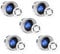 LOWENERGIE Pack of 5 Shower Hose Flow Regulator Restrictor Water & Energy Saving 6 & 8 Litre per min…