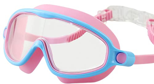 JINPXI Gafas de Natación para Niños Con Gran Angulo de Visión, Anti-Vaho, Anti-UV, Sin Fugas - Para Edades de 3 a 12 Años