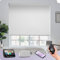 Graywind Customised Smart Blackout Roller Blinds Compatible with Alexa Google, Thermal Insulated Rechargeable Electric Blinds with Remote, Triple Weaved Fabric Motorised Window Shades, White