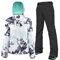 HOTIAN Damen-Skijacke und hose, Wasserdicht Winddicht Winterwarme Skianzüge,für Wandern Snowboarden MOUTAIN BK-XS