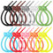 VIKKI 20 PCS Silicone Cable Ties, Colorful Reusable Silicone Twist Snake Ties, Cable Straps, Bread Tie, Bag Seal Clips, Elastic Straps, All-Purpose Silicone Ties for Family Office